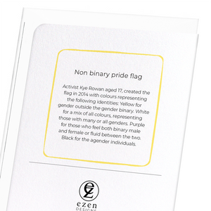 Non binary pride flag (Pack of 8 cards)