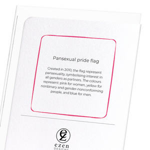 Pansexual pride flag (Pack of 8 cards)