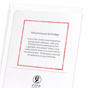 Voluminous birthday : 8 cards