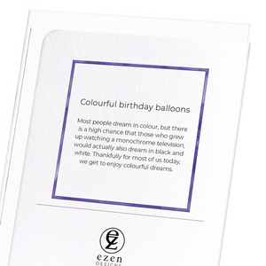 Colourful birthday balloons : 8 cards