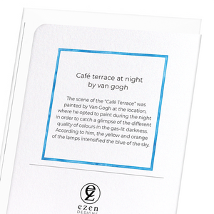 Café terrace at night by van gogh (Pack of 8 cards)