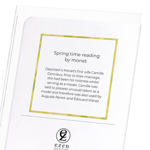 Spring time reading by monet : 8 cards