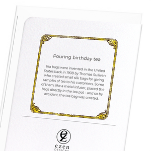 Pouring birthday tea : 8 cards