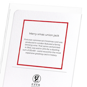 Merry xmas union jack : 8 cards