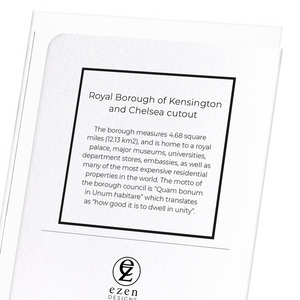 Royal Borough of Kensington and Chelsea cutout (Pack of 8 cards)