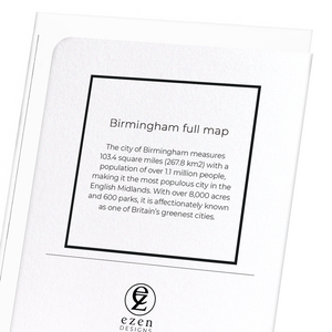 Birmingham full map (Pack of 8 cards)