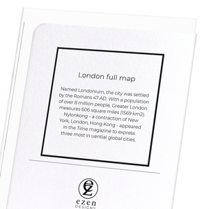 London full map (Pack of 8 cards)