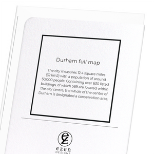 Durham full map (Pack of 8 cards)