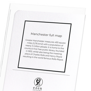 Manchester full map (Pack of 8 cards)