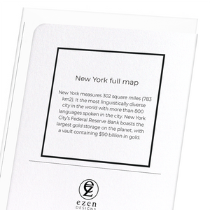 New York full map (Pack of 8 cards)