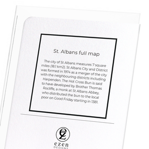 St. Albans full map (Pack of 8 cards)