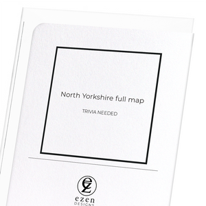 North Yorkshire full map (Pack of 8 cards)