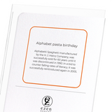 Alphabet pasta birthday (Pack of 8 cards)