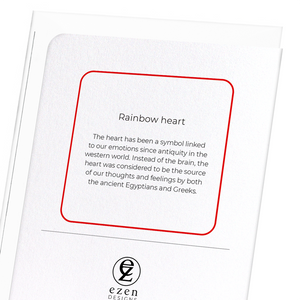 Rainbow heart (Pack of 8 cards)