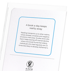 A book a day keeps reality away (Pack of 8 cards)