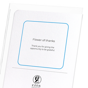 Flower of thanks (Pack of 8 cards)