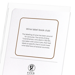 Wine label book club (Pack of 8 cards)