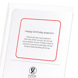 Happy birthday popcorn (Pack of 8 cards)