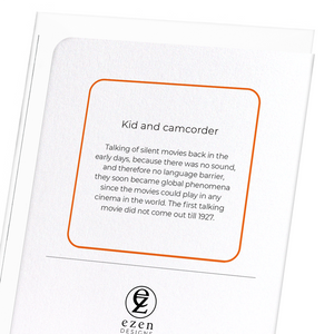 Kid and camcorder (Pack of 8 cards)