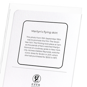 Marilyn's flying skirt (Pack of 8 cards)