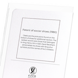 Patent of soccer shoes (1980) (Pack of 8 cards)