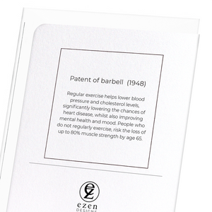 Patent of barbell  (1948) (Pack of 8 cards)