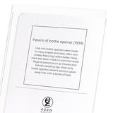 Patent of bottle opener (1939) (Pack of 8 cards)