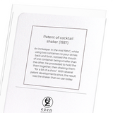 Patent of cocktail shaker (1937) (Pack of 8 cards)