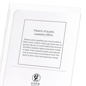 Patent of audio cassette (1974) (Pack of 8 cards)