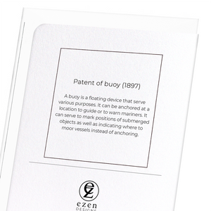 Patent of buoy (1897) (Pack of 8 cards)