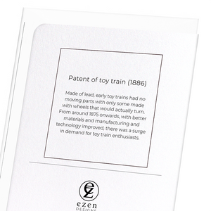 Patent of toy train (1886) (Pack of 8 cards)