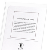 Patent of bicycle (1887) (Pack of 8 cards)