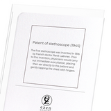 Patent of stethoscope (1945) (Pack of 8 cards)