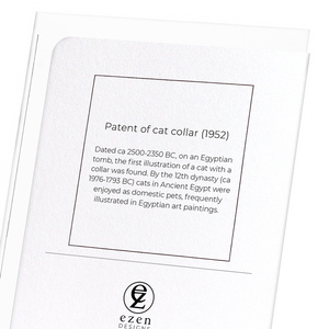 Patent of cat collar (1952) (Pack of 8 cards)