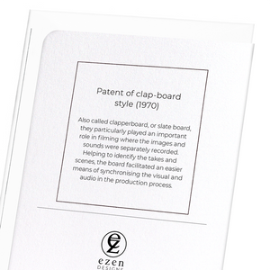 Patent of clap-board style (1970) (Pack of 8 cards)