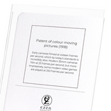 Patent of colour moving pictures (1918) (Pack of 8 cards)