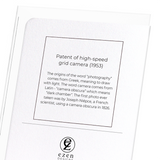 Patent of high-speed grid camera (1953) (Pack of 8 cards)