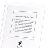 Patent of flying disc (1980) (Pack of 8 cards)