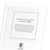 Patent of hand garden cultivator (1889) (Pack of 8 cards)