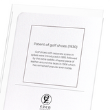 Patent of golf shoes (1930) (Pack of 8 cards)