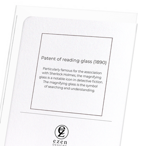 Patent of reading glass (1890) (Pack of 8 cards)