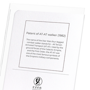 Patent of AT-AT walker (1982) (Pack of 8 cards)