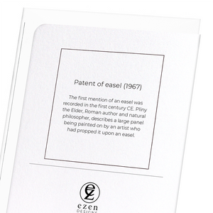 Patent of easel (1967) (Pack of 8 cards)