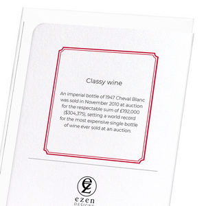 Classy wine (Pack of 8 cards)