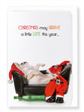 Ezen Designs - Drunk santa - Greeting Card - Front