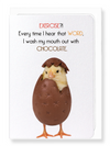 Ezen Designs - Exercise and chocolate - Greeting Card - Front