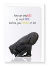 Ezen Designs - Kissing arse - Greeting Card - Front