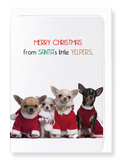 Ezen Designs - Santa's yelpers - Greeting Card - Front