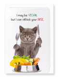 Ezen Designs - Healthy vegans - Greeting Card - Front