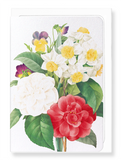 Ezen Designs - Pansies, narcissus & camellia (detail) - Greeting Card - Front